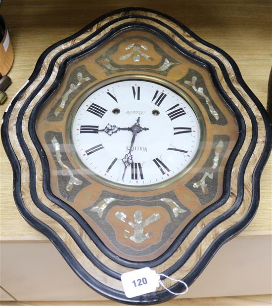 A French inlaid wall clock